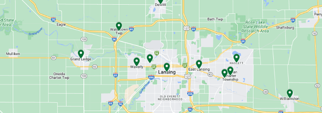 Stiles Lawn, Landscaping & Snow Removal Inc. service areas map